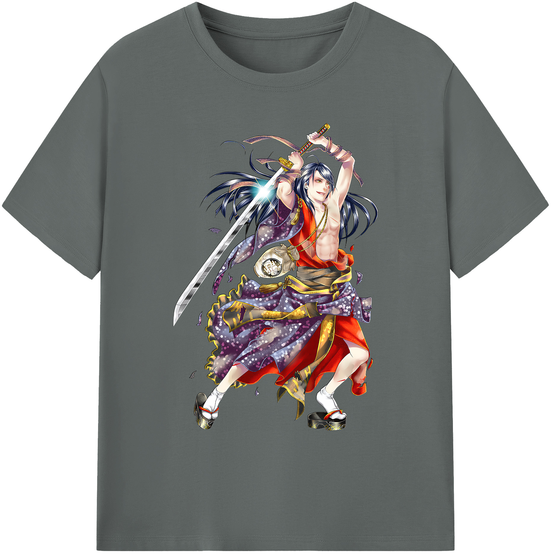 （画像用） 刀剣乱舞 Touken Ranbu 綿100％ メンズ半袖Tシャツ｜肌触りやわらか＆通気性